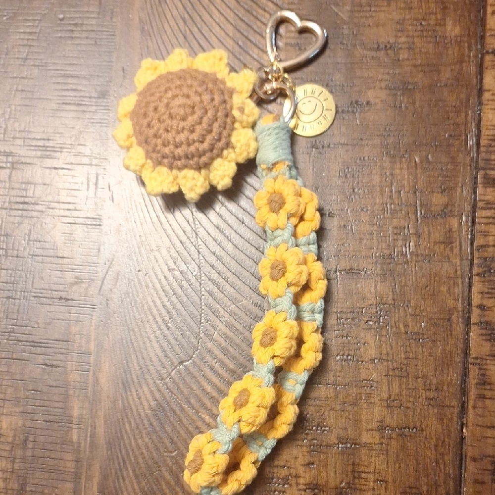 Handcrafted Sunflower Keychain